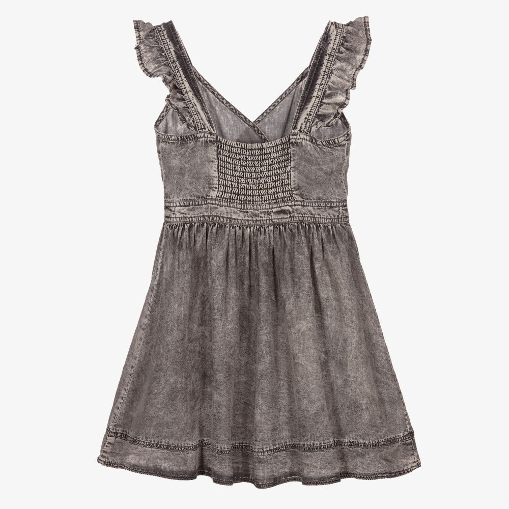 Mayoral-فستان تانسيل شامبري لون رمادي | Childrensalon Outlet