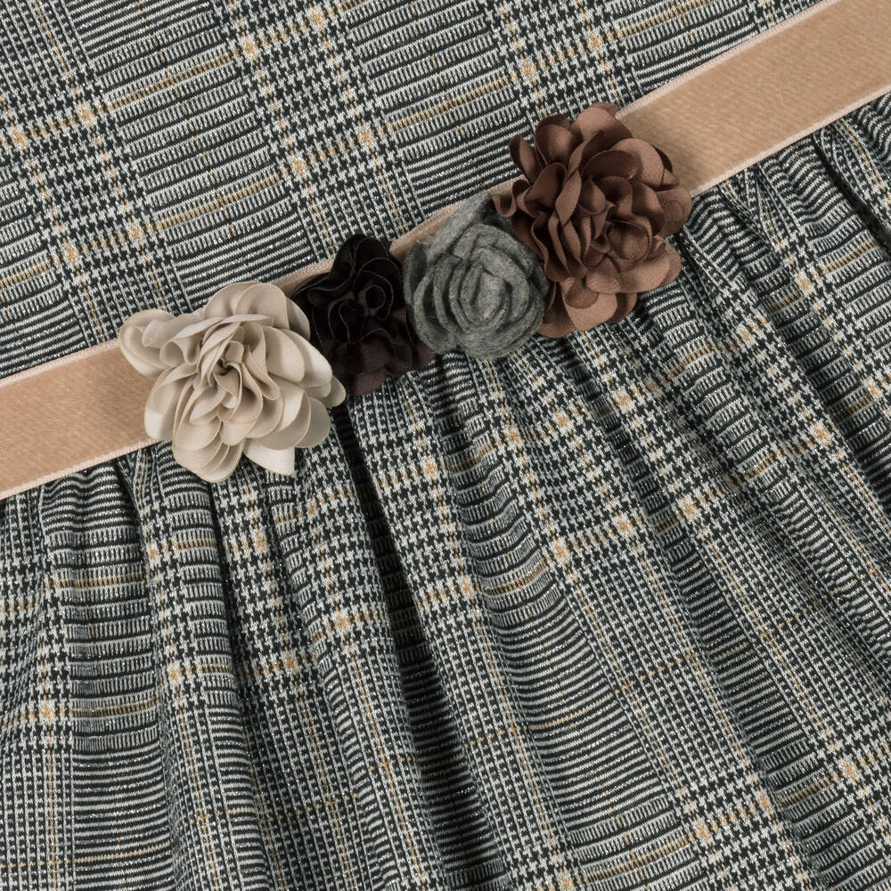 Mayoral-Серое платье в клетку для девочек | Childrensalon Outlet