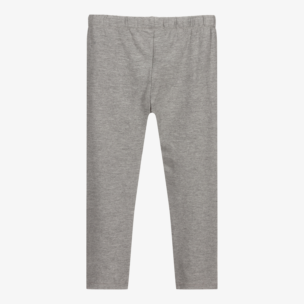 Mayoral-Girls Grey Cotton Leggings | Childrensalon Outlet