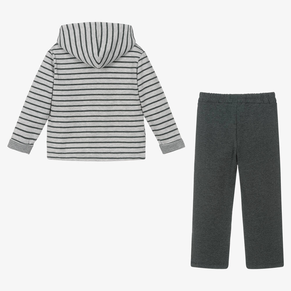 مايورال-تراكسوت قطن جيرسي لون رمادي للبنات | Childrensalon Outlet