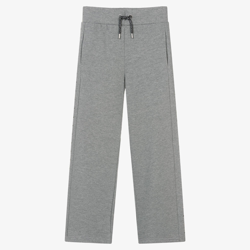 Mayoral - Girls Grey Cotton Wide-Leg Joggers | Childrensalon