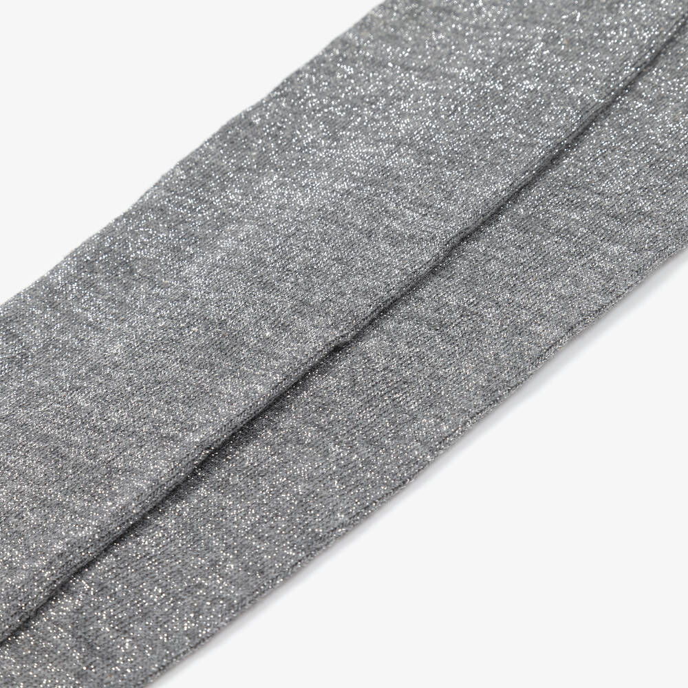 Mayoral-Girls Grey Glitter Knitted Tights | Childrensalon Outlet