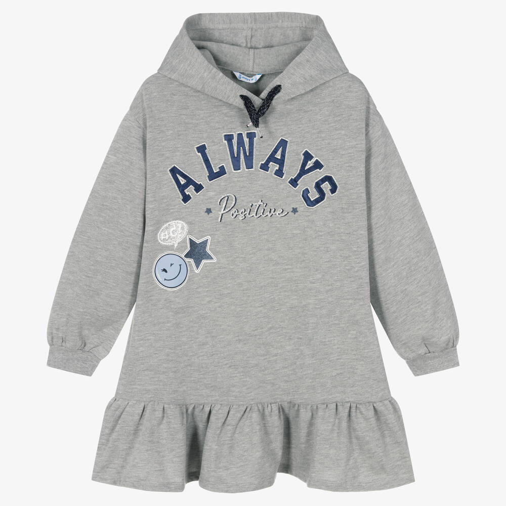 Mayoral - Girls Grey Hoodie Dress | Childrensalon