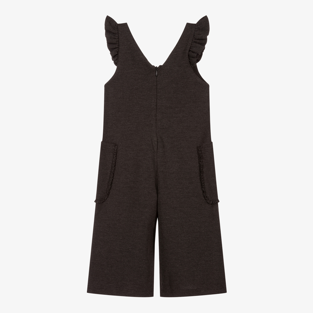 Mayoral-Girls Grey Jersey Jumpsuit | Childrensalon Outlet