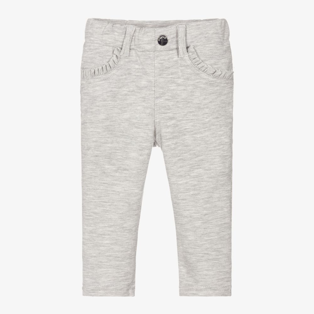 Mayoral - Girls Grey Jersey Trousers | Childrensalon