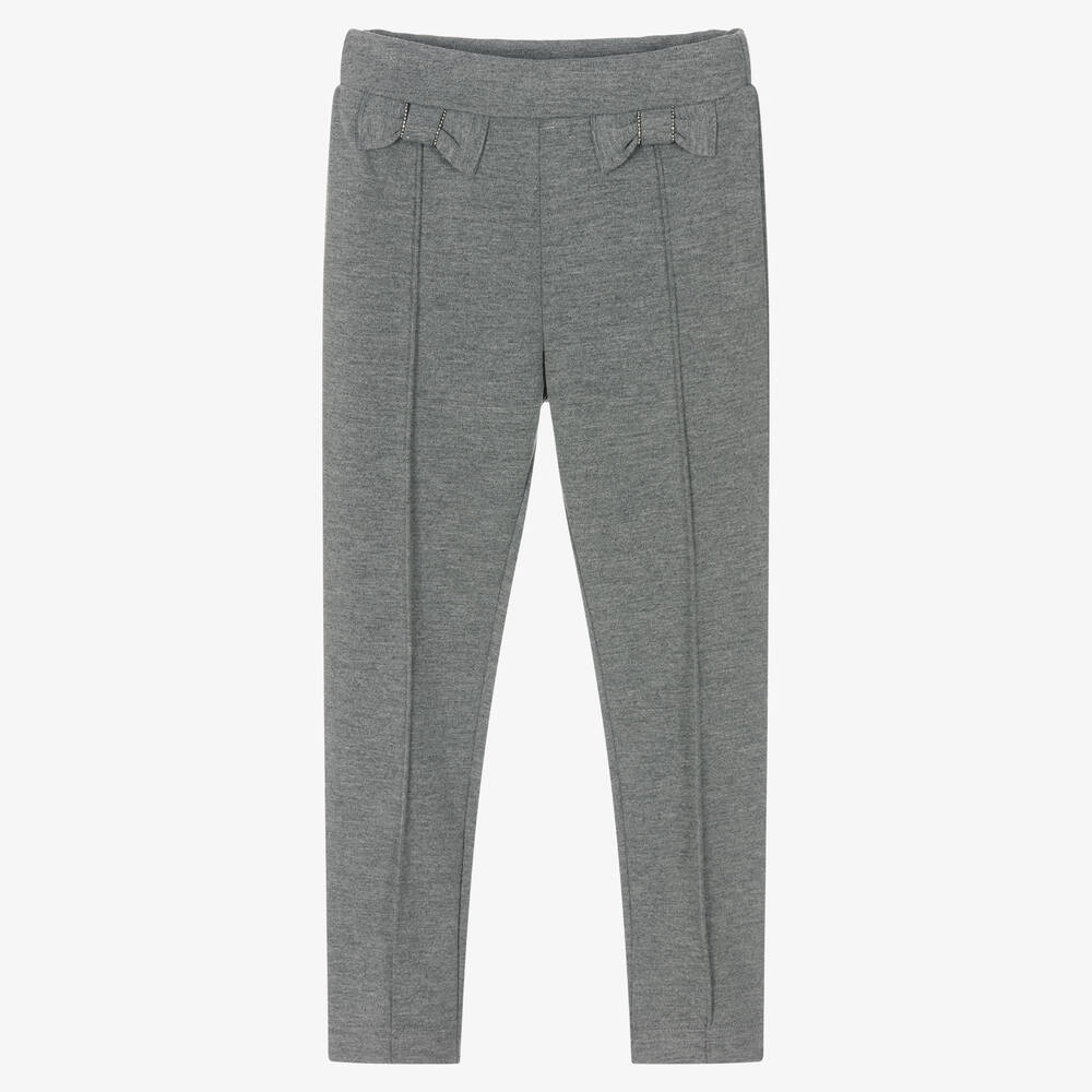 Mayoral - Girls Grey Jersey Trousers | Childrensalon