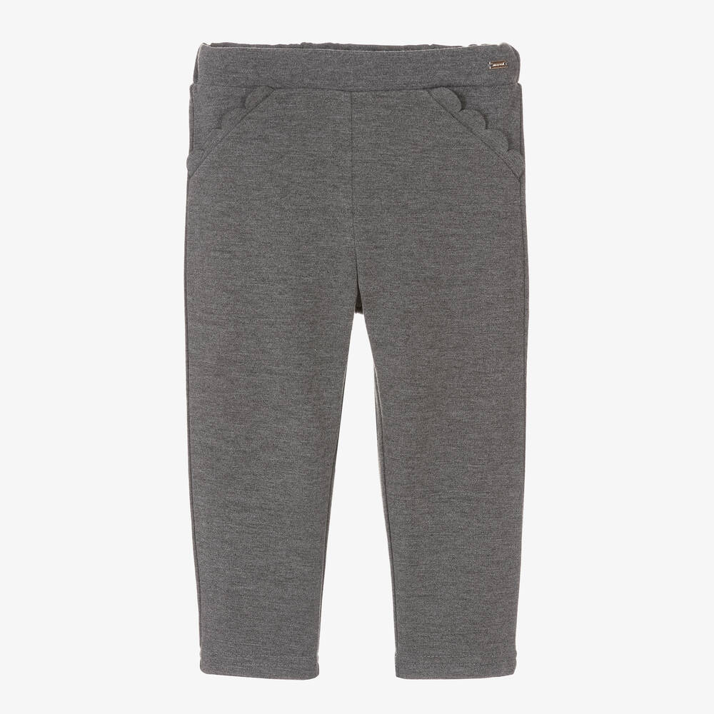 Mayoral - Pantalon gris en jersey Fille | Childrensalon