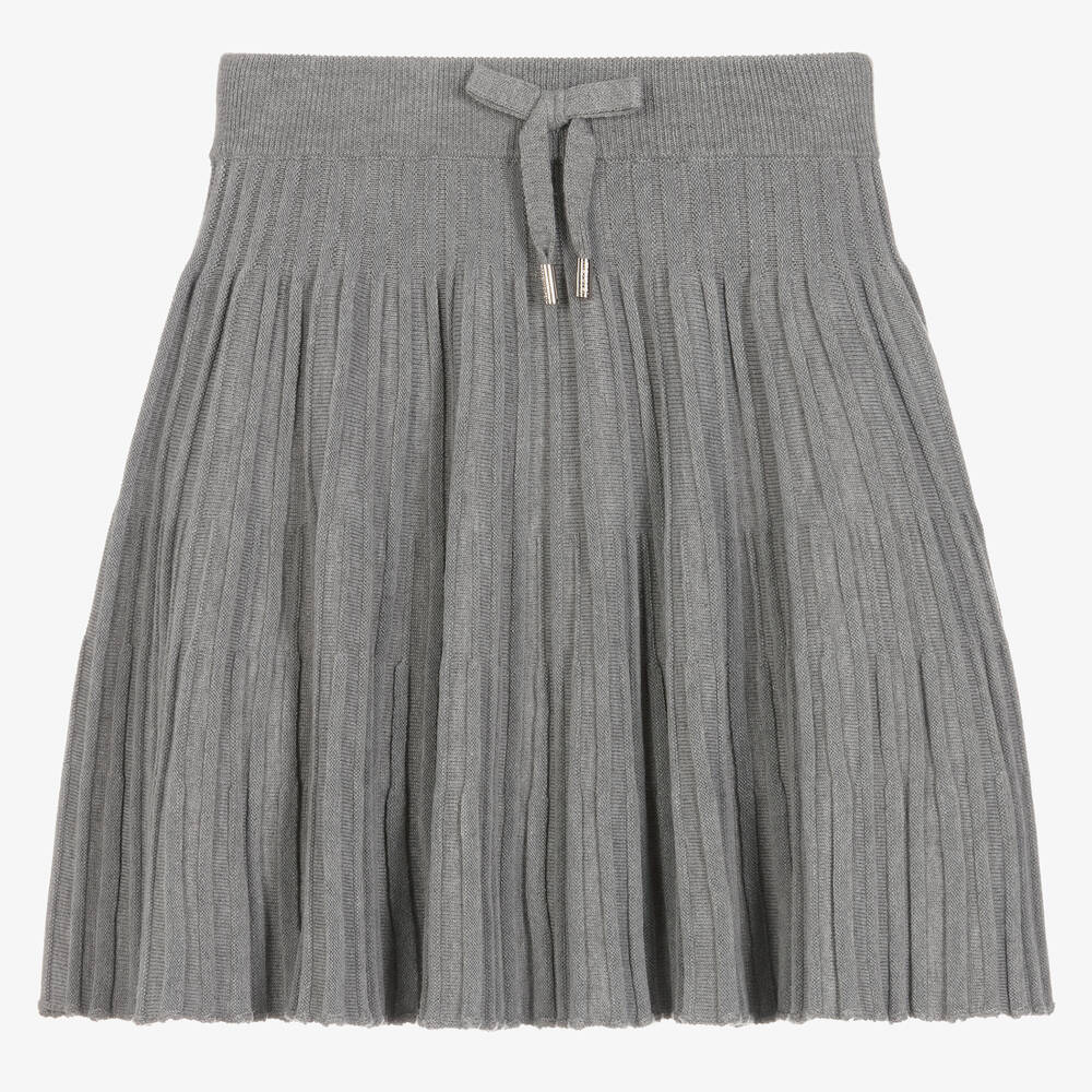 Mayoral - Girls Grey Knitted Skirt | Childrensalon