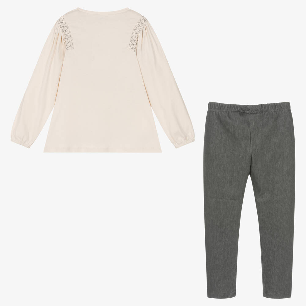 Mayoral-Топ и серые легинсы для девочек | Childrensalon Outlet