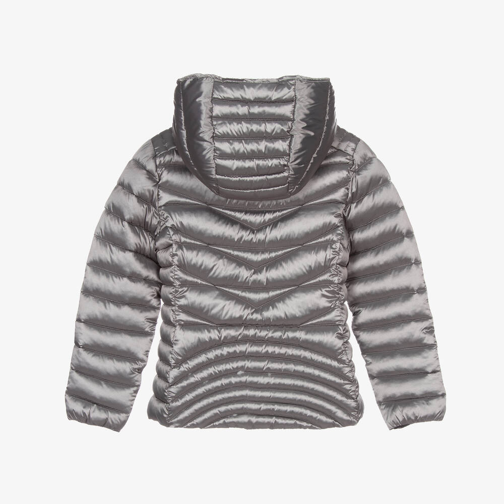 Mayoral-Girls Grey Padded Jacket | Childrensalon Outlet