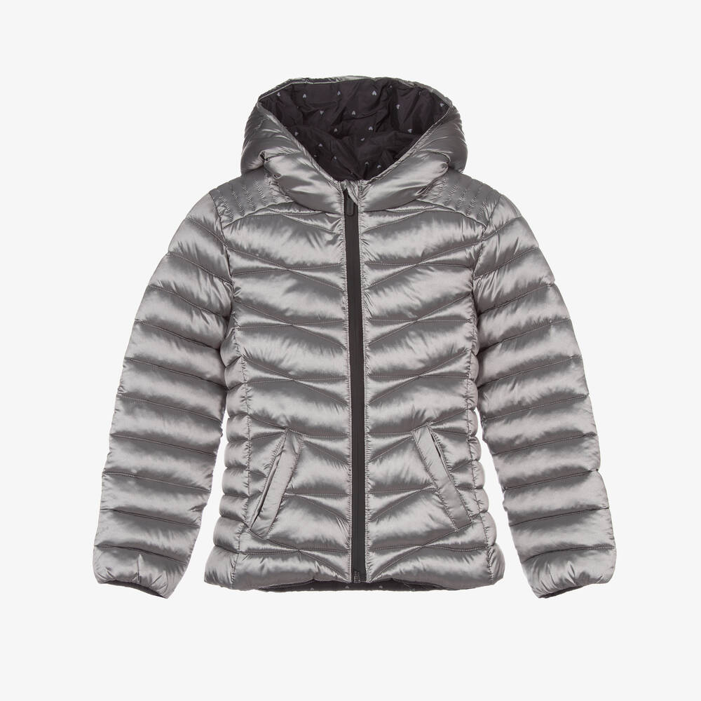 Ladies grey quilted coat new arrivals