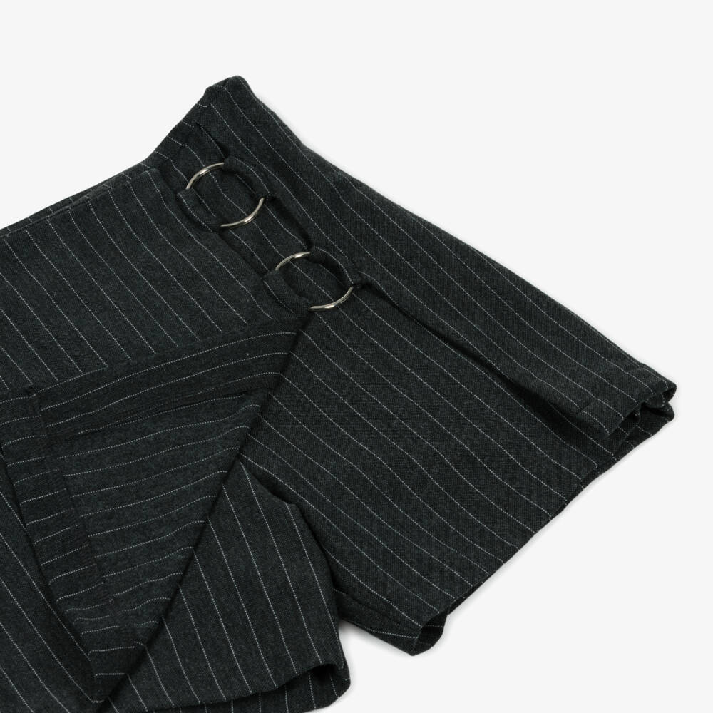 Mayoral-Серый пинстрип джерси скорт для девочек | Childrensalon Outlet