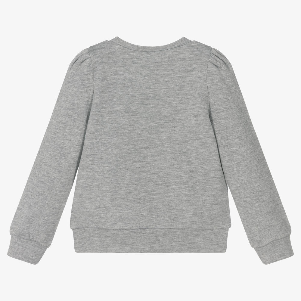 Mayoral-Girls Grey Sequin Sweatshirt | Childrensalon Outlet