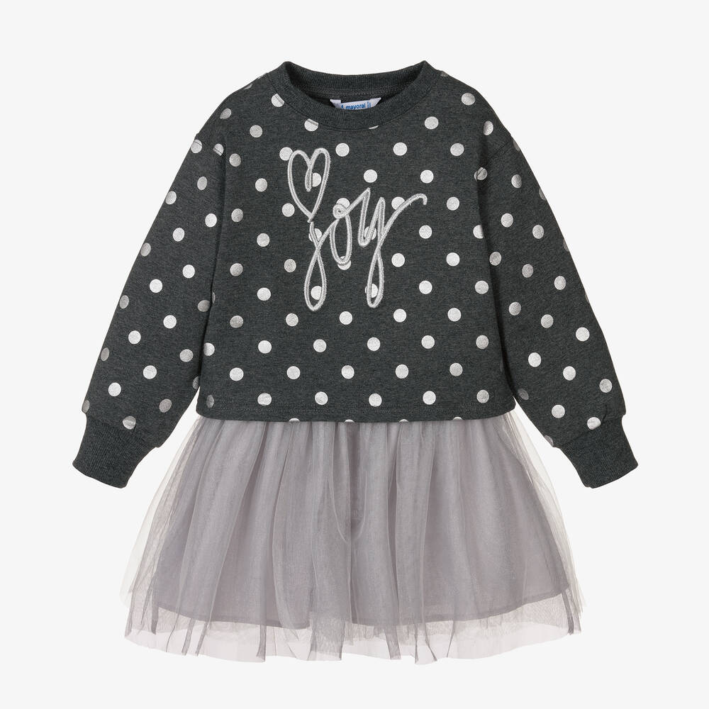 Mayoral - Серый топ и серебристая юбка | Childrensalon