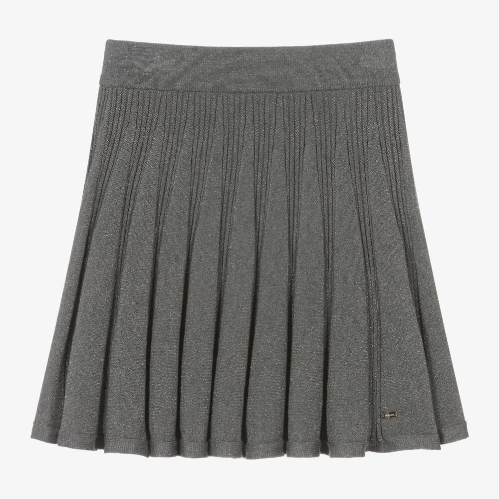 Mayoral-Girls Grey Sparkle Knit Skirt | Childrensalon Outlet