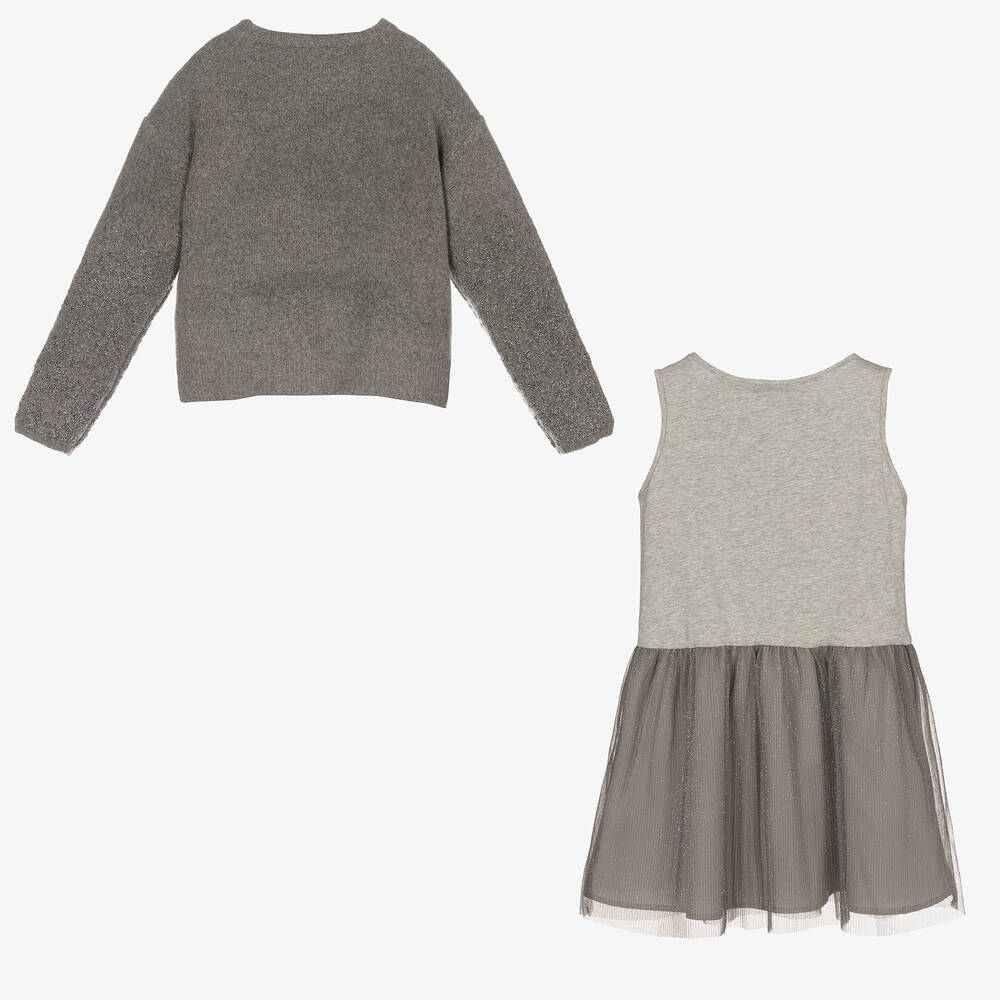 Girls gray sweater dress 2025