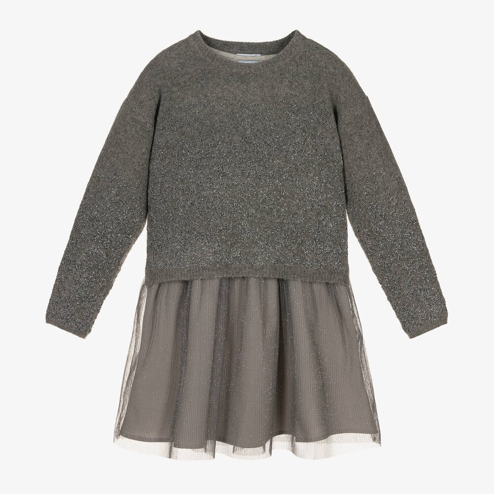 Girls grey outlet sweater dress
