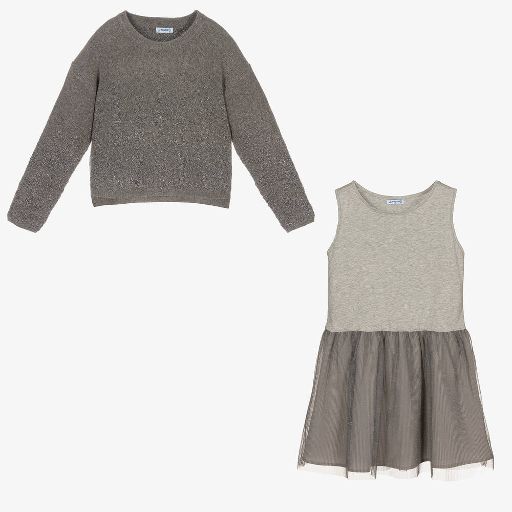 Girls grey sweater dress new arrivals