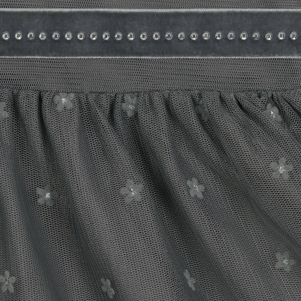 Mayoral-Girls Grey Tulle Dress | Childrensalon Outlet