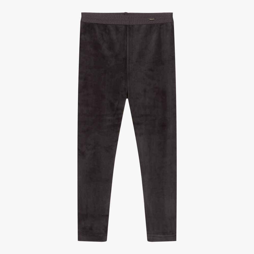 Mayoral Girls Grey Velour Leggings Childrensalon Outlet