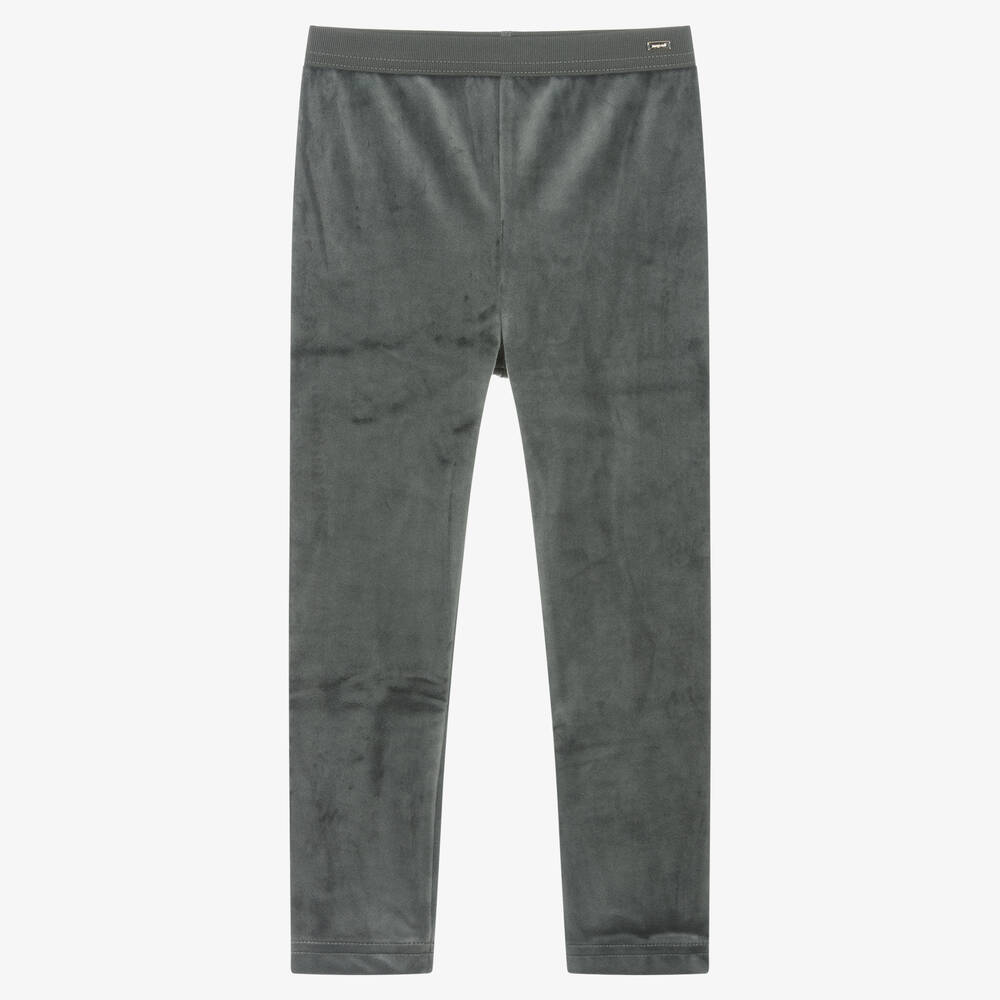 Mayoral - Girls Grey Velour Leggings | Childrensalon