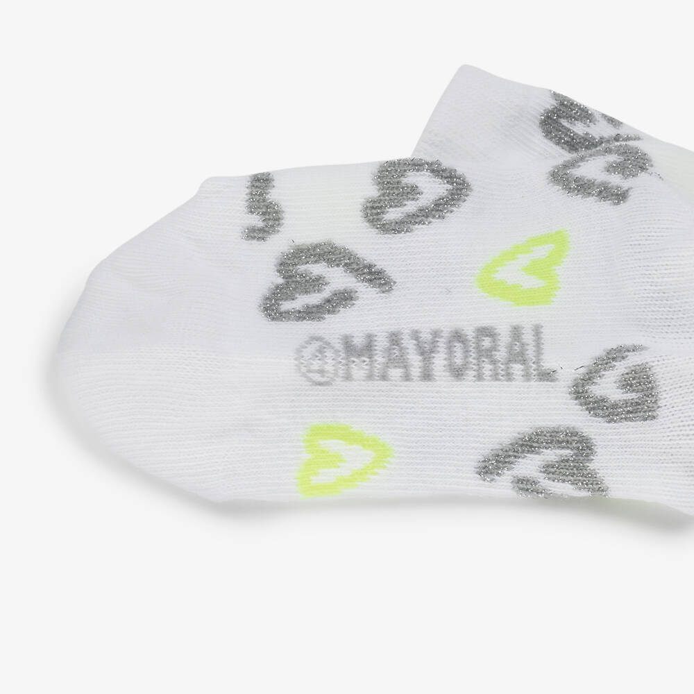 Mayoral-Girls Grey & White Cotton Socks (2 Pack) | Childrensalon Outlet