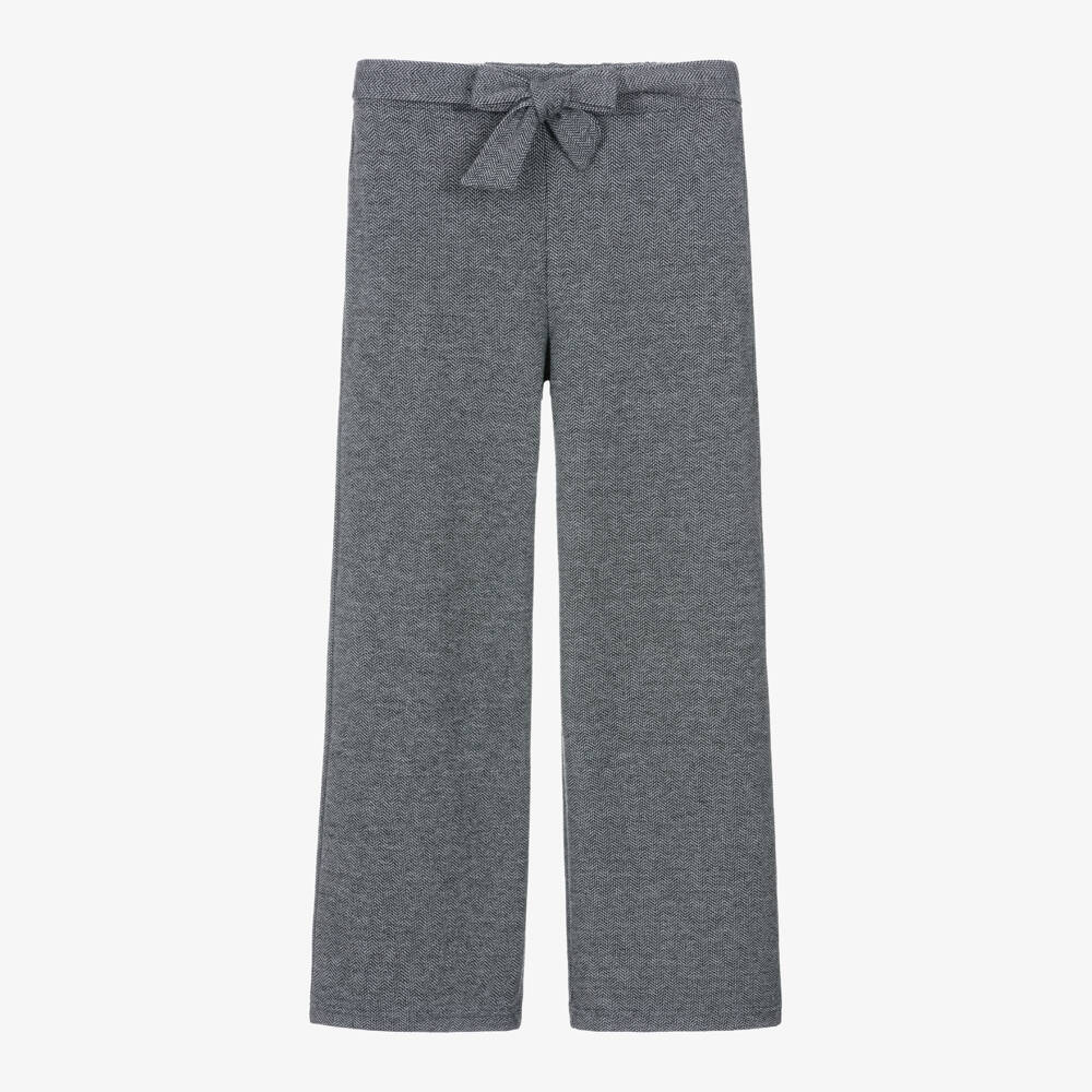Mayoral-Girls Grey Wide-Leg Trousers | Childrensalon Outlet