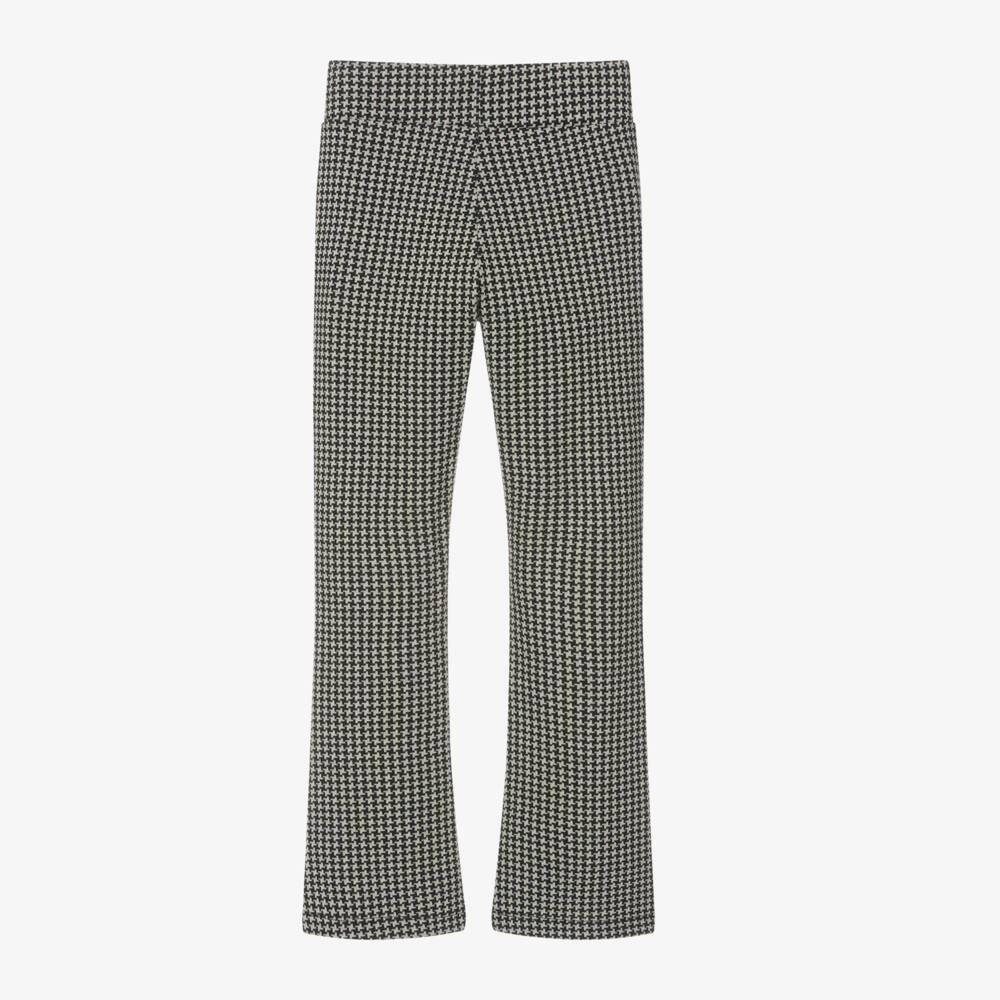 Mayoral-Girls Houndstooth Knit Flare Trousers | Childrensalon Outlet