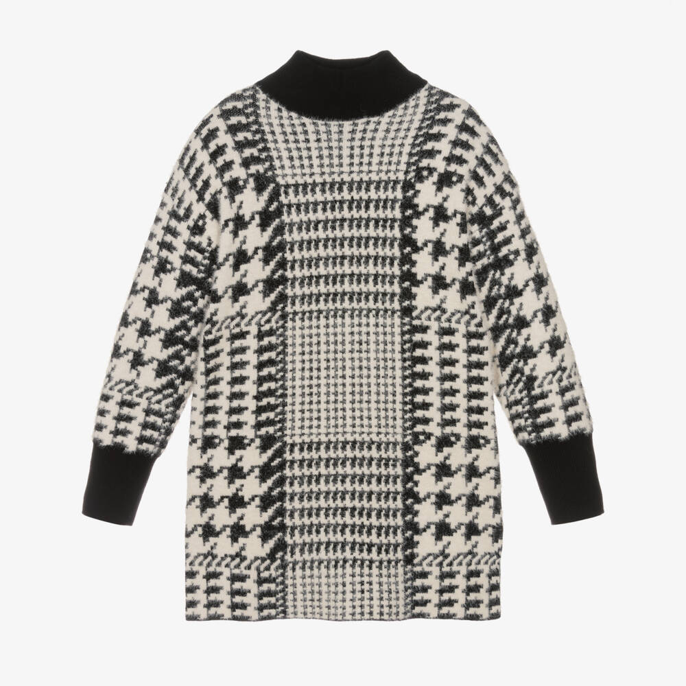 Mayoral-Girls Houndstooth Knit Sweater Dress | Childrensalon Outlet