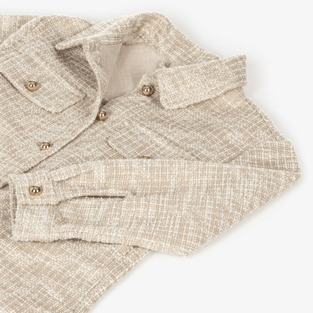 مايورال-قميص لون بيج وعاجي للبنات | Childrensalon Outlet