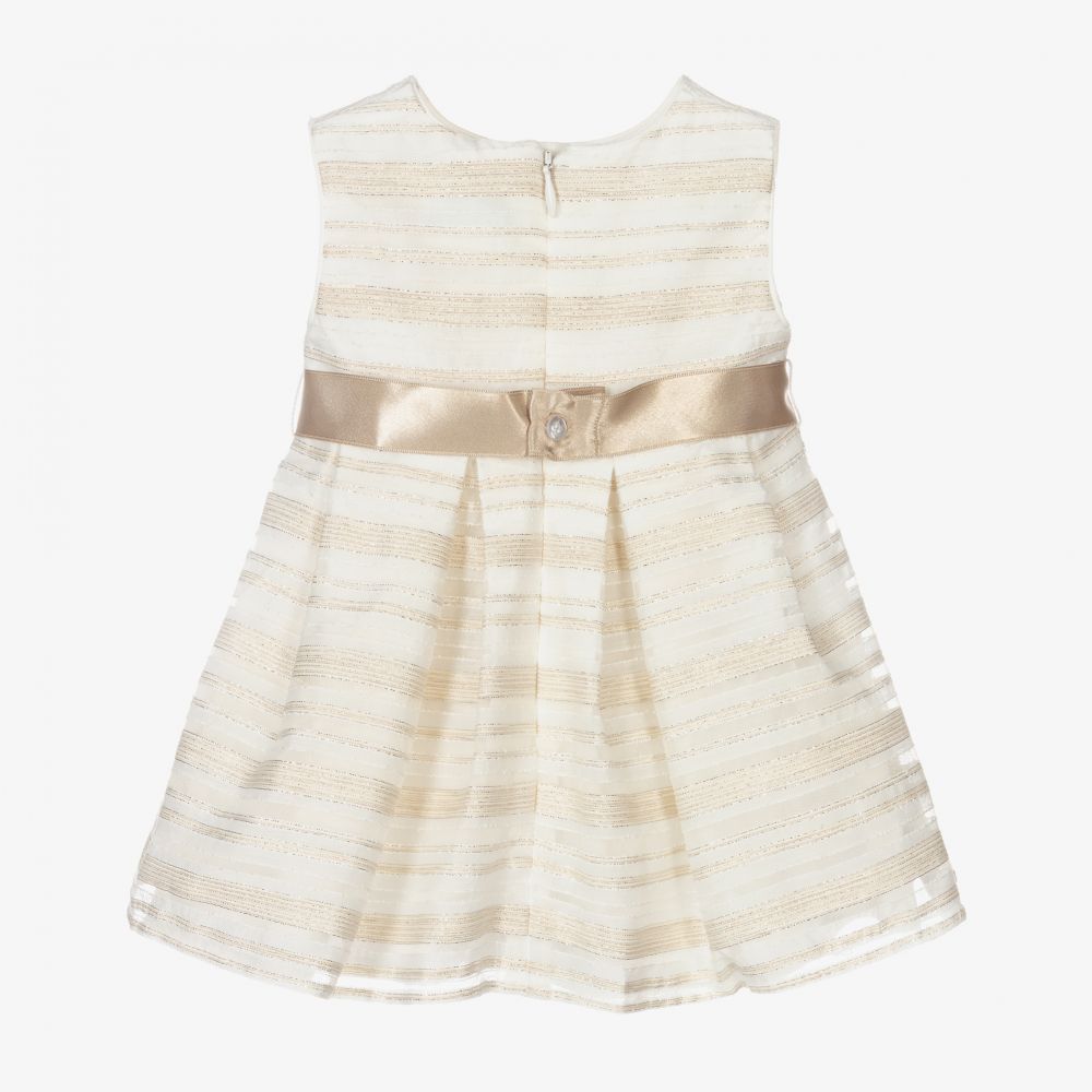 Mayoral-Girls Ivory & Beige Dress | Childrensalon Outlet