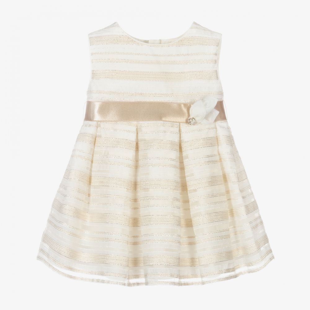 Mayoral - Robe ivoire et beige Fille | Childrensalon