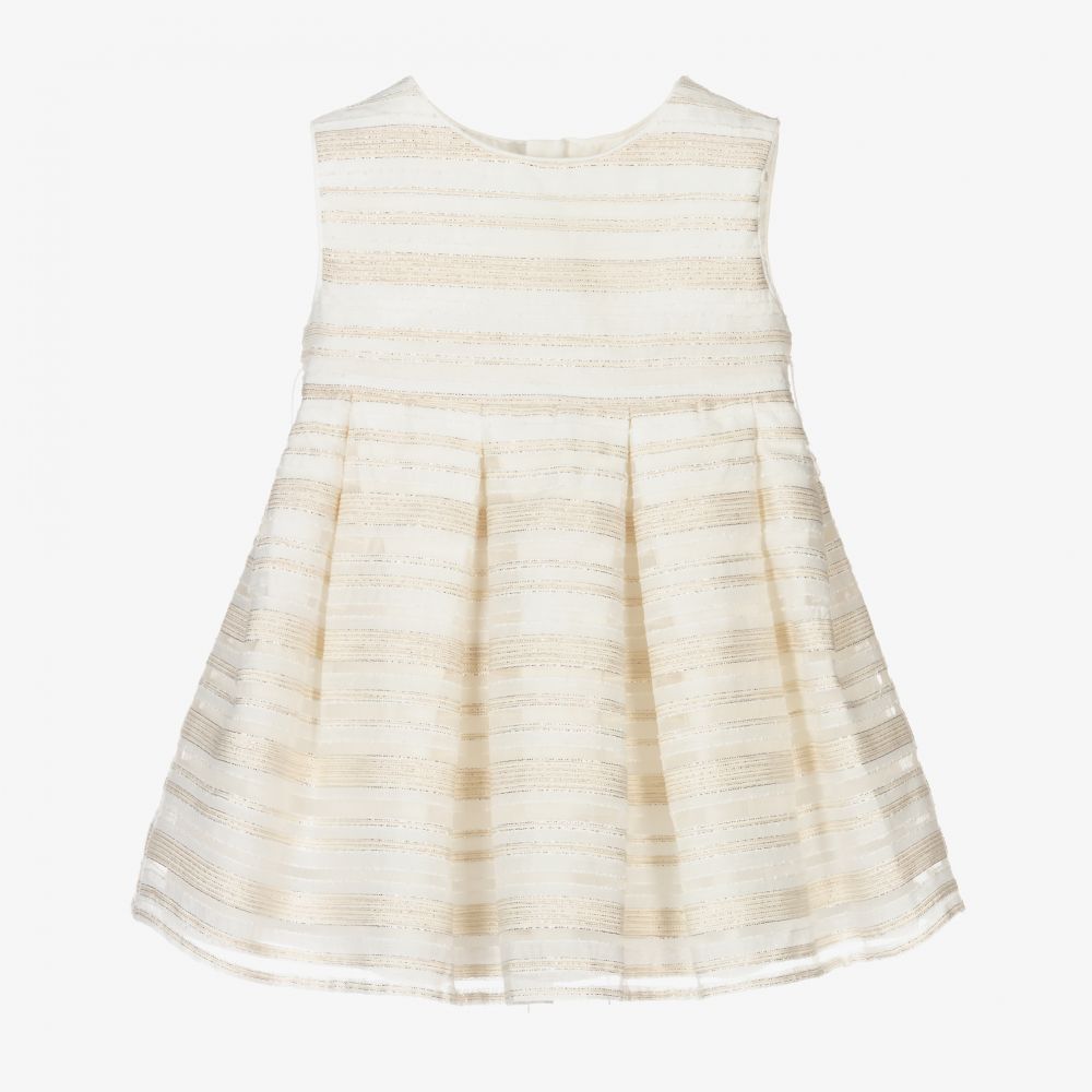 Mayoral-Girls Ivory & Beige Dress | Childrensalon Outlet
