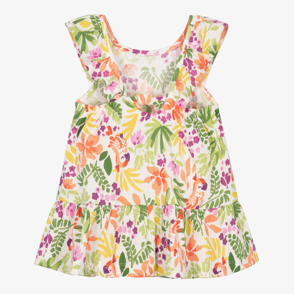 Mayoral-Платье Кремовое Сад Птиц для девочек | Childrensalon Outlet