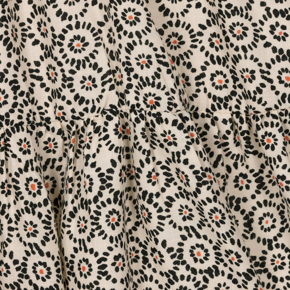 Mayoral-Girls Ivory & Black Woven Dress | Childrensalon Outlet