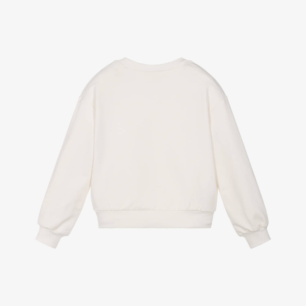 Mayoral-Girls Ivory Blossom Pullover Top | Childrensalon Outlet