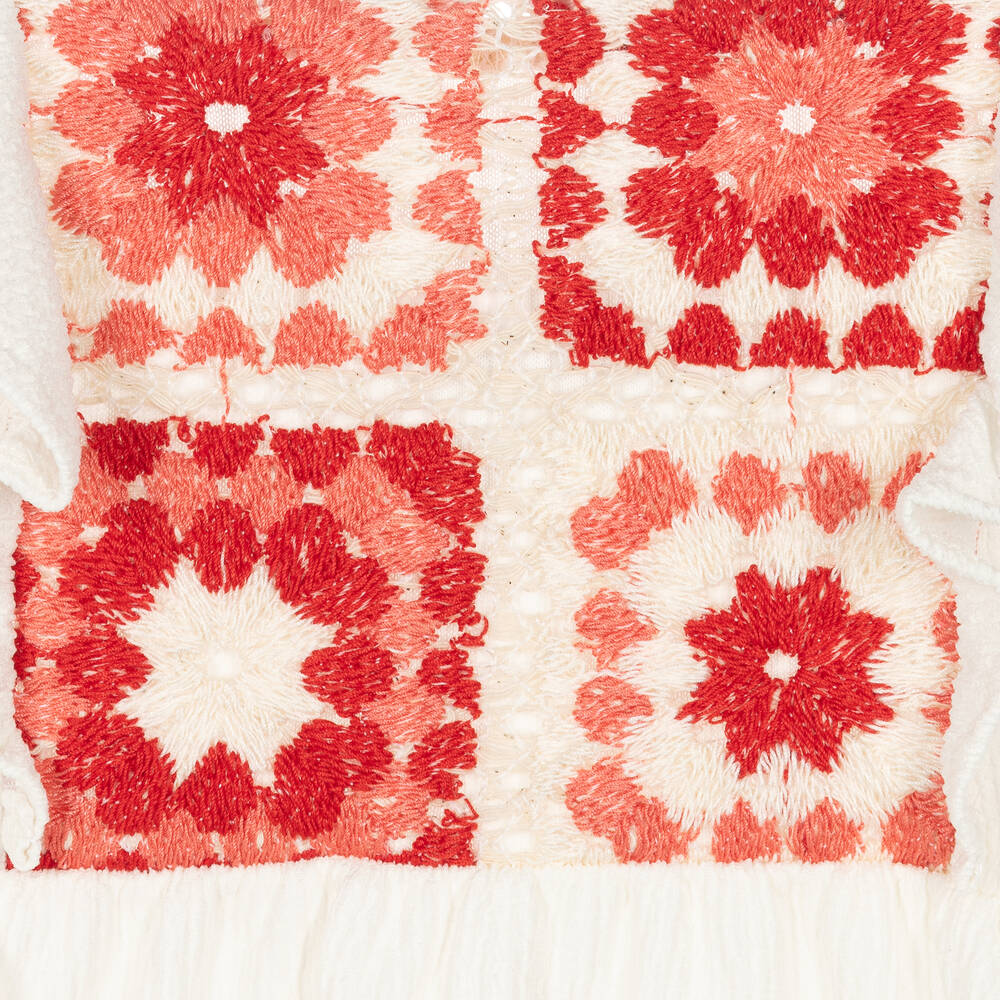 Mayoral-Girls Ivory Blouse & Red Leggings Set | Childrensalon Outlet