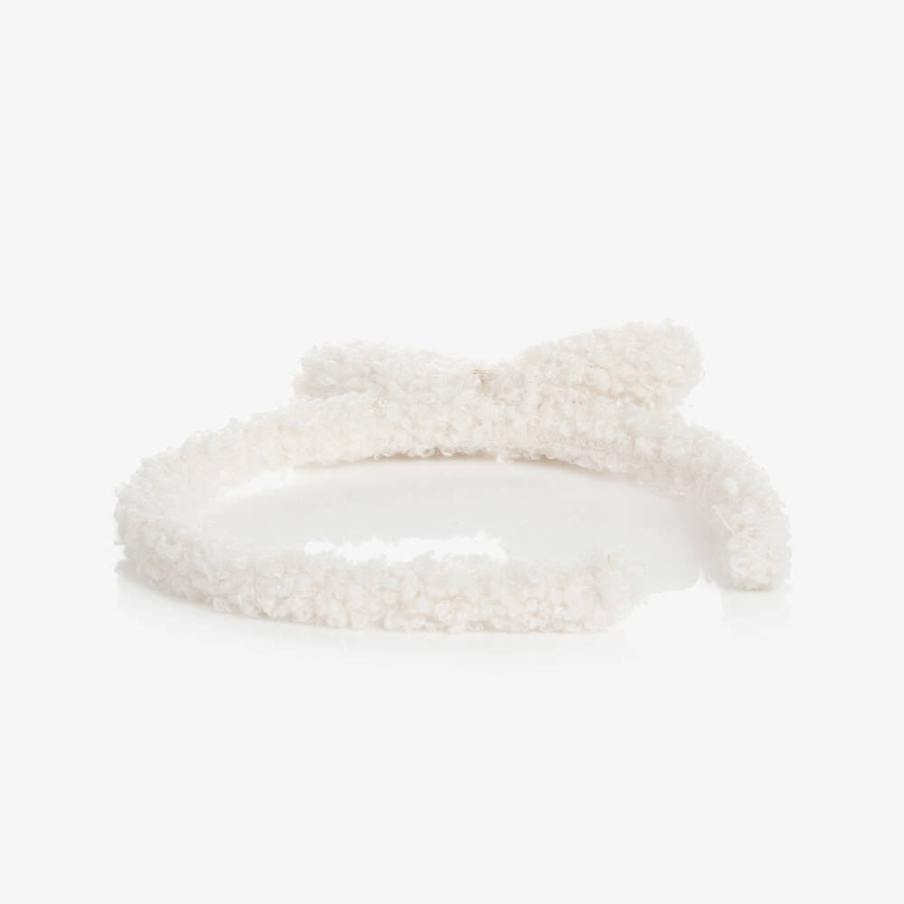 Mayoral-Кремовый ободок из букле с бантом | Childrensalon Outlet