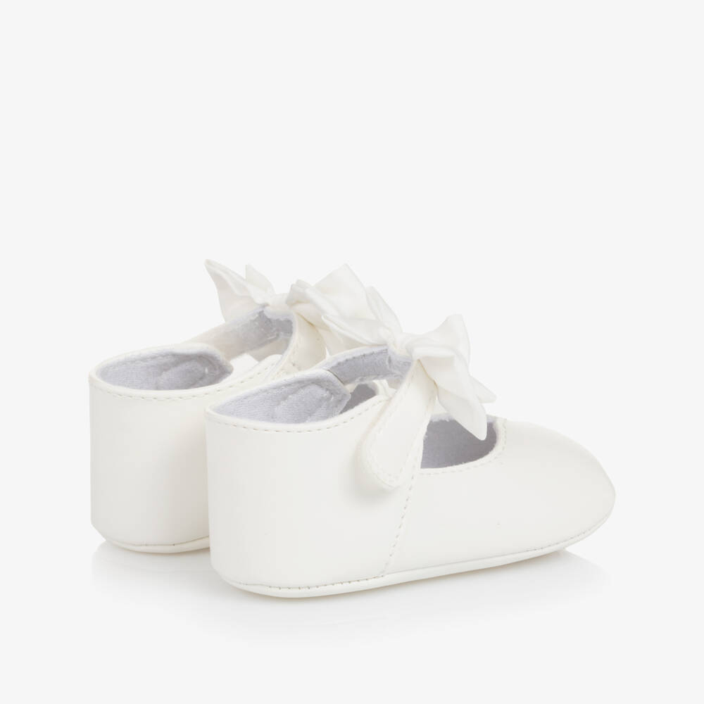 Mayoral Для новорожденных-Girls Ivory Bow Pre Walker Shoes | Childrensalon Outlet