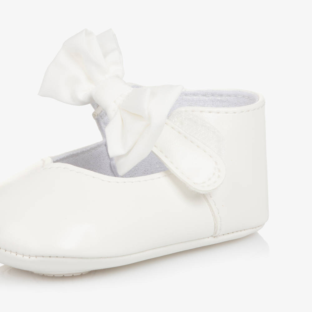 Mayoral Для новорожденных-Girls Ivory Bow Pre Walker Shoes | Childrensalon Outlet