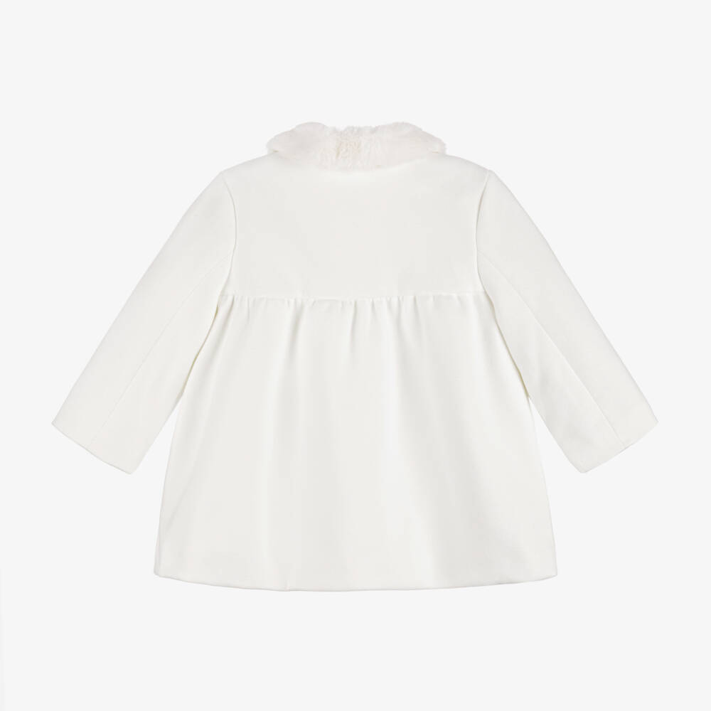 Mayoral Newborn-Girls Ivory Classic Trapeze Coat | Childrensalon Outlet