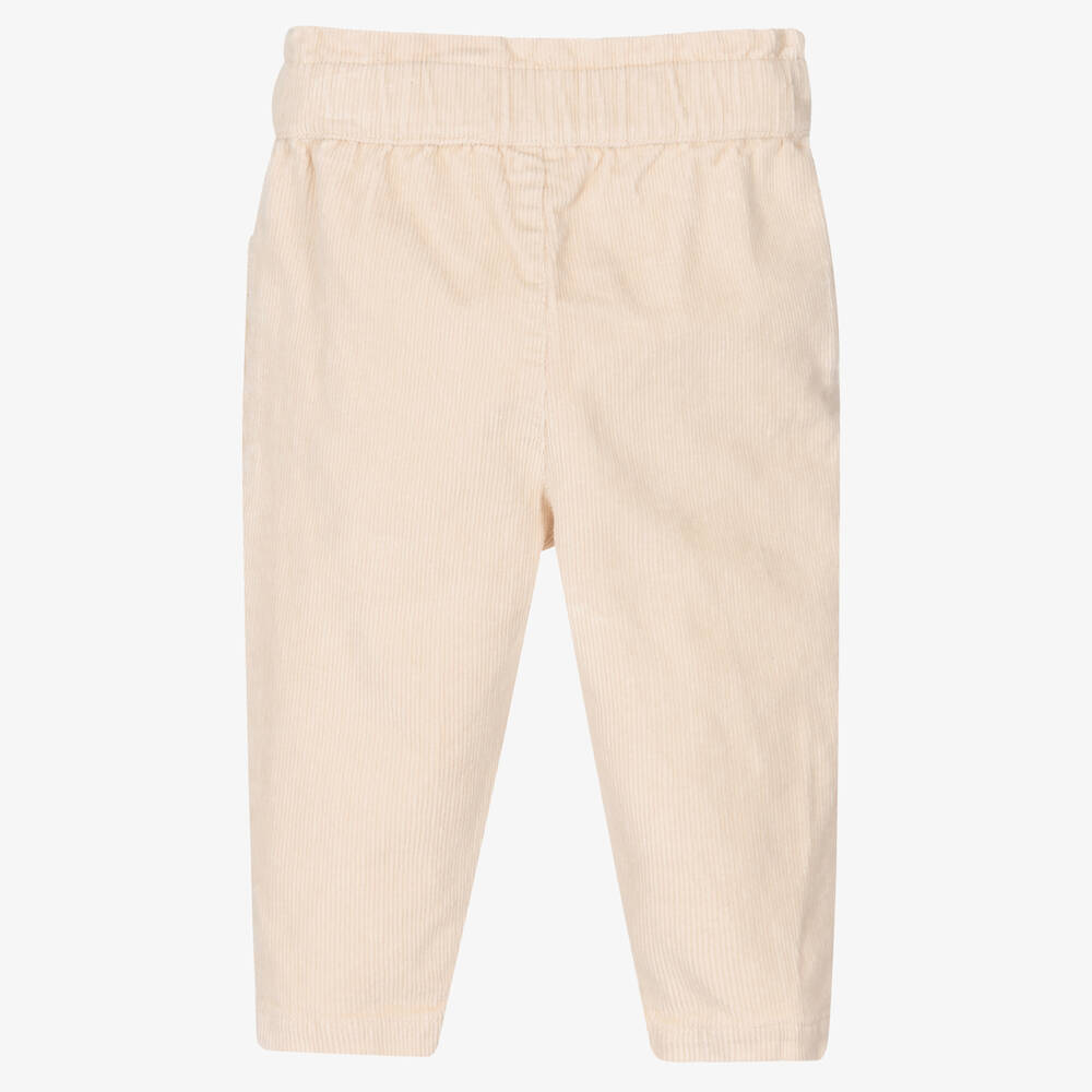 Mayoral-Girls Ivory Corduroy Trousers | Childrensalon Outlet