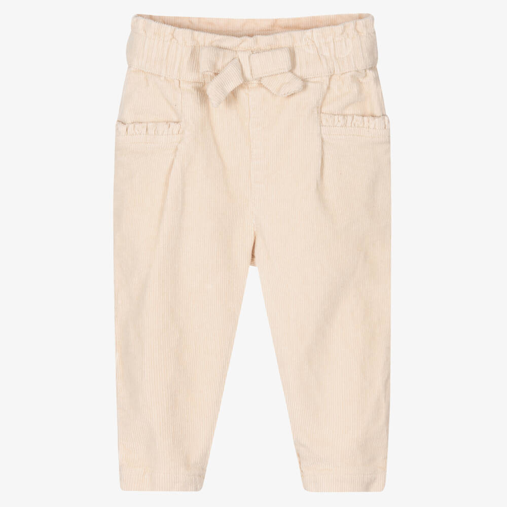 Mayoral-Girls Ivory Corduroy Trousers | Childrensalon Outlet