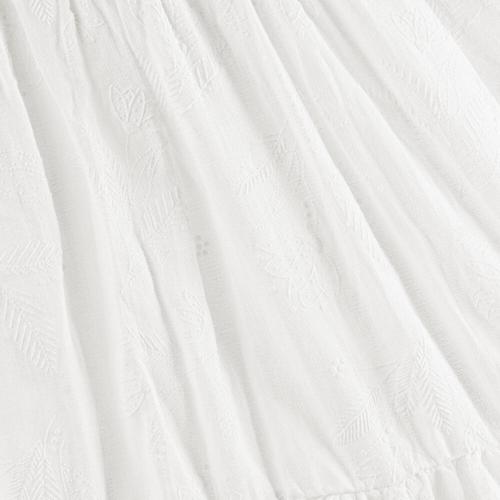 مايورال-فستان قطن مطرز لون عاجي | Childrensalon Outlet