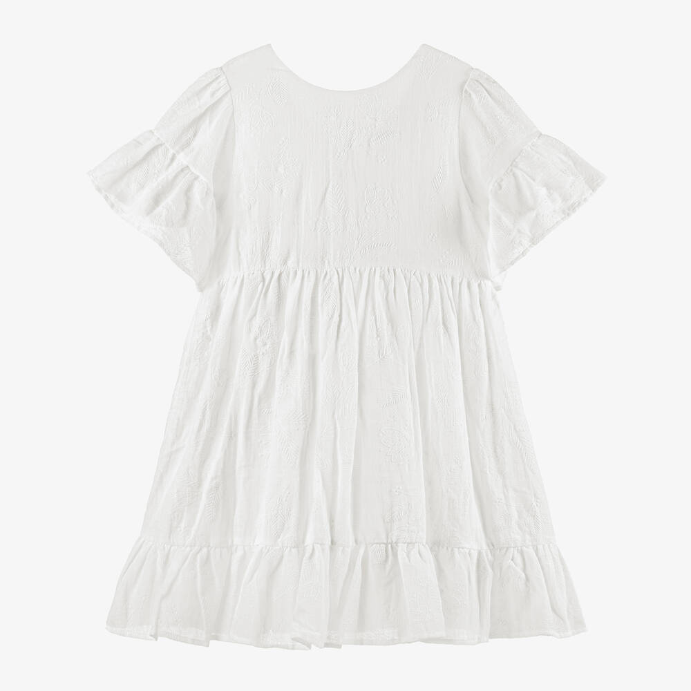 Mayoral-Girls Ivory Cotton Dress | Childrensalon Outlet