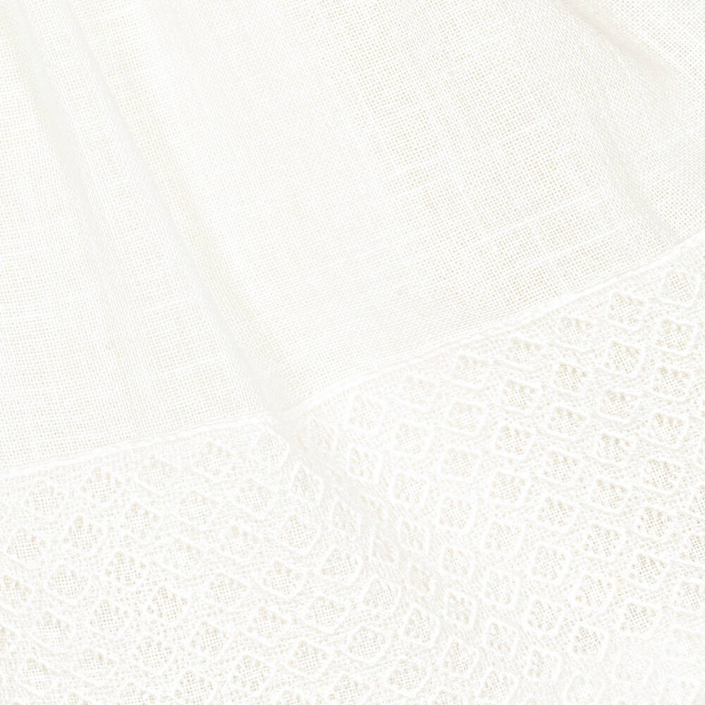 Mayoral Girls Ivory Cotton Lace Dress Childrensalon Outlet