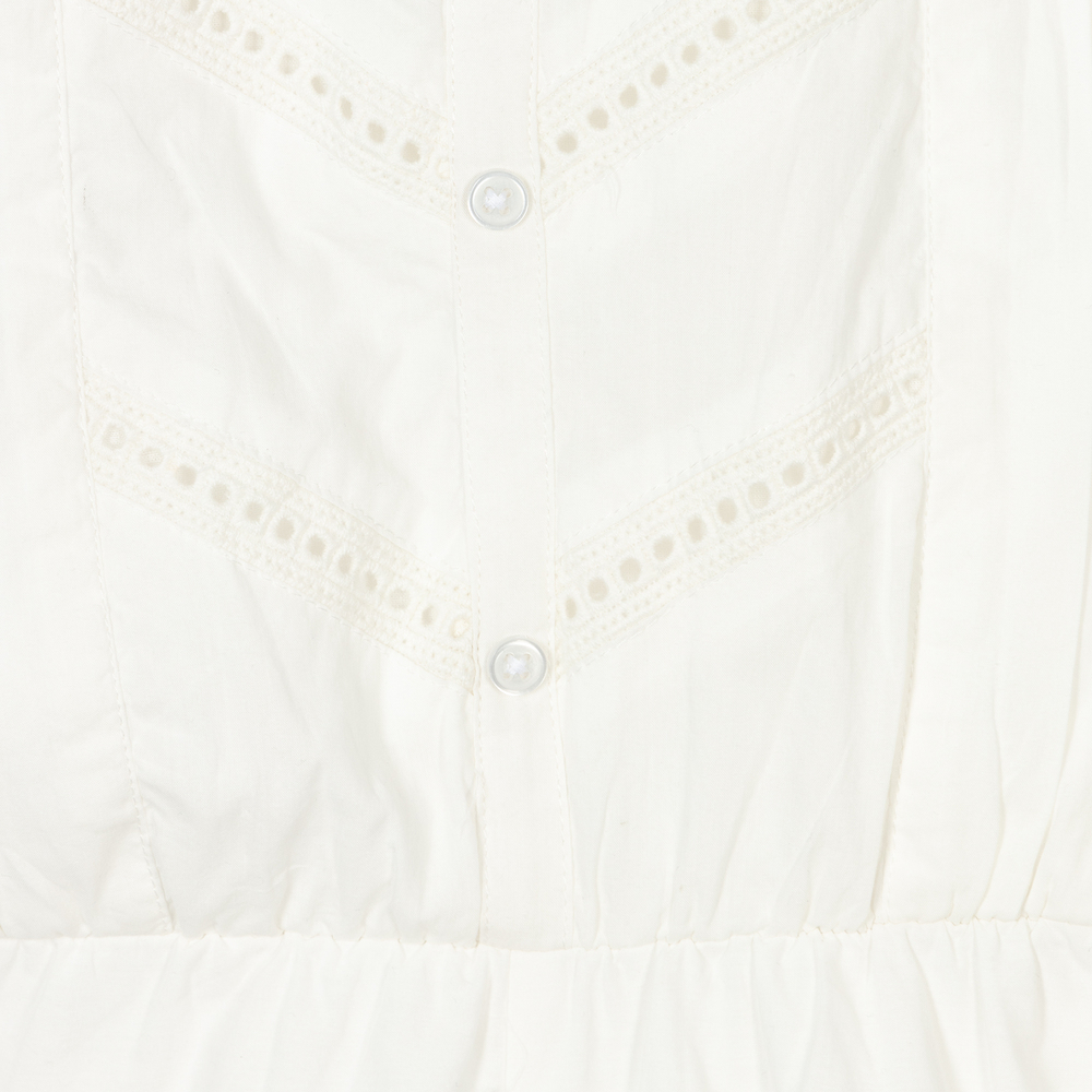 Mayoral-Кремовый хлопковый комбинезон для девочек | Childrensalon Outlet