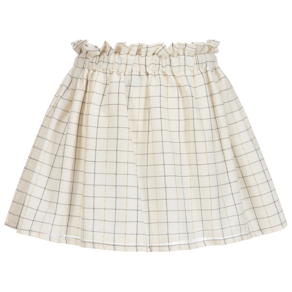 Mayoral-Кремовая хлопковая юбка для девочек | Childrensalon Outlet
