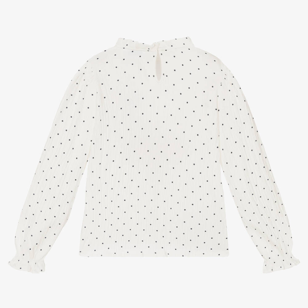 مايورال-توب قطن جيرسي لون عاجي للبنات | Childrensalon Outlet