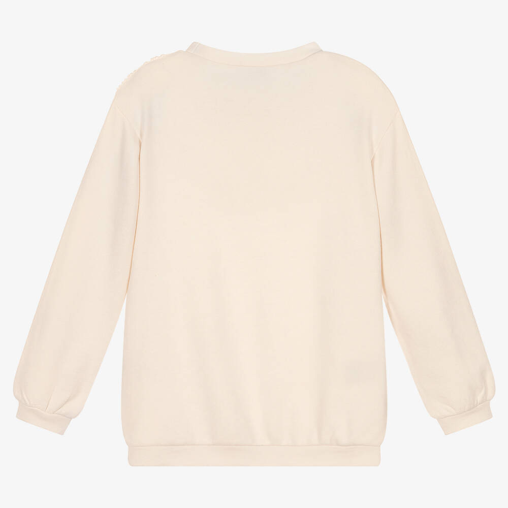 Mayoral-Кремовый хлопковый свитшот для девочек | Childrensalon Outlet